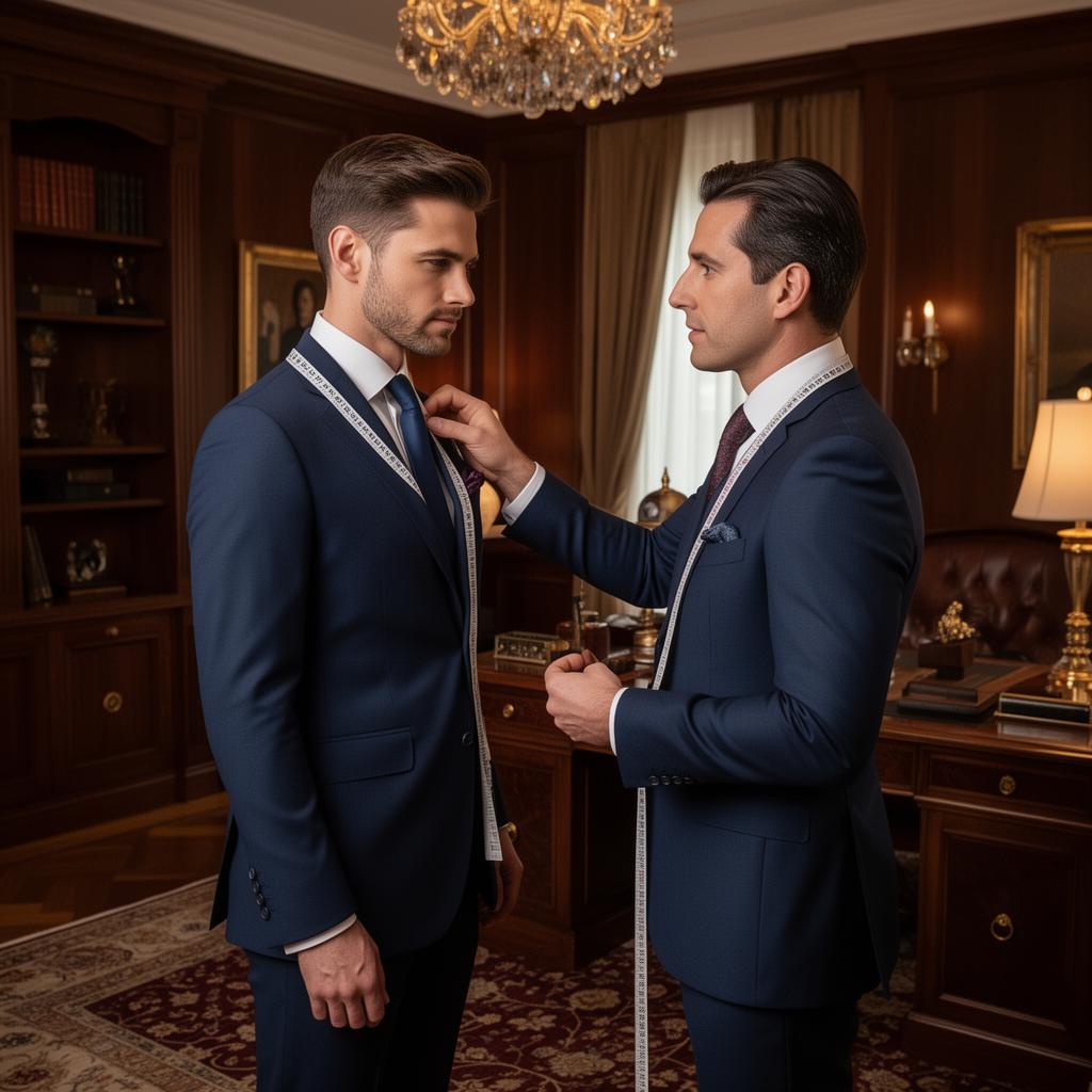 Executive receiving a personalized suit fitting at their office